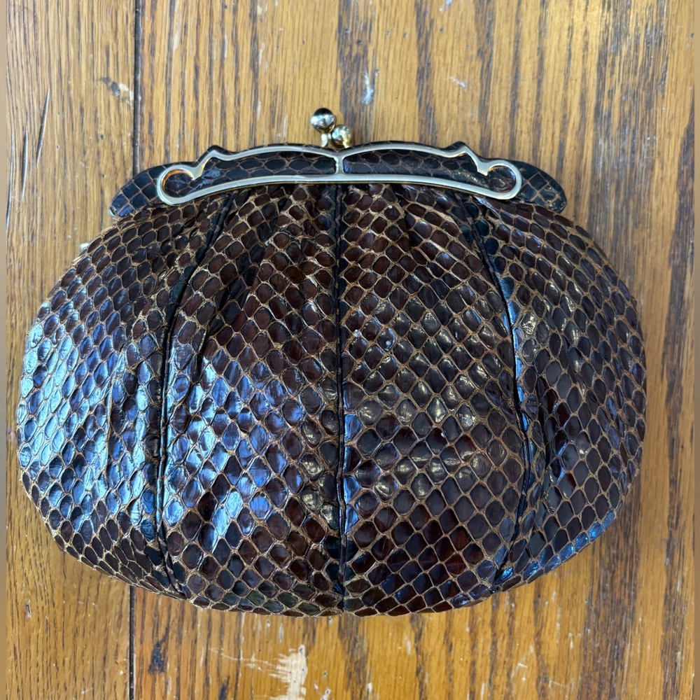 Judith Leiber Snakeskin Clutch